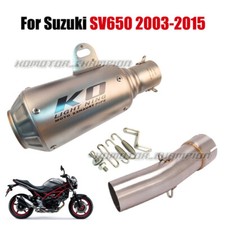 For Suzuki SV650 2003-2015 Motorcycle Exhaust Middle Link Pipe 51mm Muffler Tips