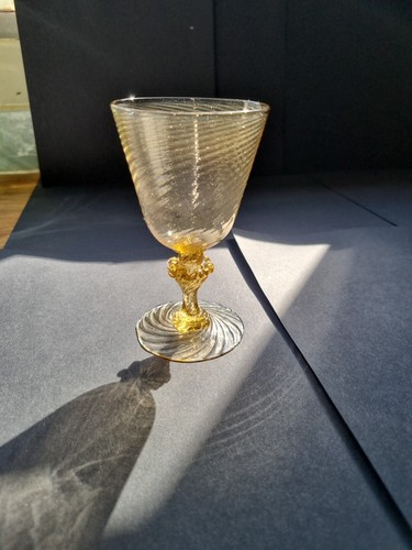Venetian hand blown wine - blown, glass