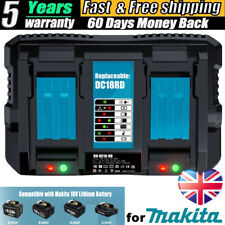 Rapid Battery Charger for Makita DC18RC Li-ion LXT 14.4V 18V BL1860 Double Port