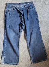Ladies Cropped Jeans Dk Blue