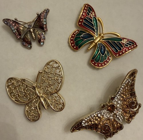 Vintage butterfly brooch - butterfly,