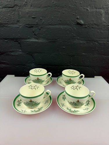 Spode christmas tree tea cups - christmas,