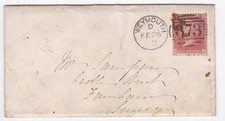 1862 penny red stamp - penny,