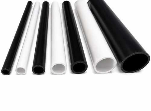Plastic pvc tube - black, 1