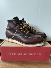 REDWING MOC TOE BOOTS BRIAR OIL SLICK BROWN UK9.5