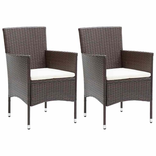 Garden dining chairs poly - 2x,