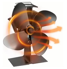 4 Blade Stove Fan Flue Pipe