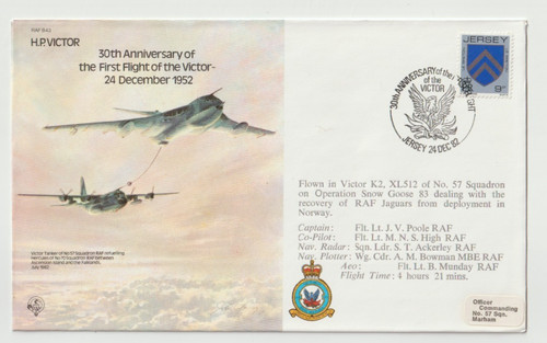 1982 jersey flown cover - 24/12/1982,