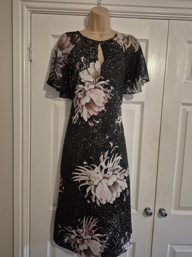 Black pink floral occasion - black,