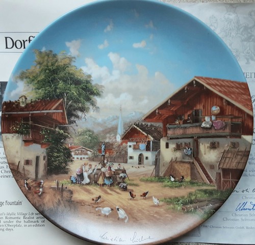 The village fountain - 'at, fountain'