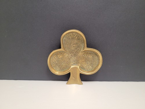 Vintage brass clover dish - brass,