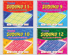 1  X SUDOKU PUZZLE BOOK  PAD 135 NUMBER GRIDS IN EACH TRAVEL ADULT SKILL