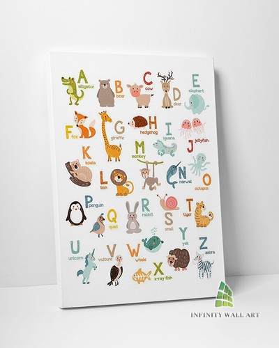 Animal alphabet canvas art - alphabet,