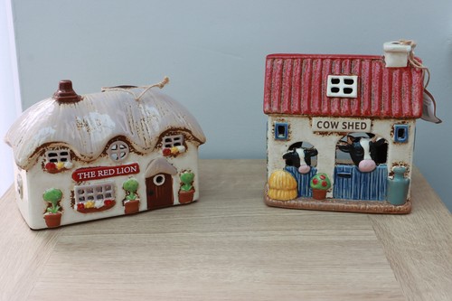 Pottery tealight houses choice - houses,