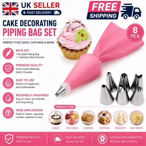 8pc set icing piping cream - set,
