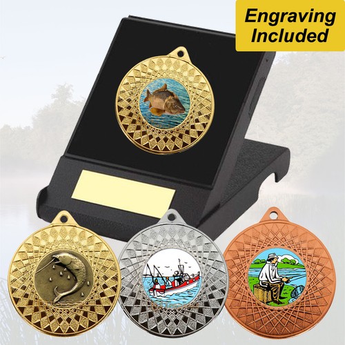 Fishing medal box - medal,