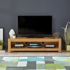 Soho Oak Open Low Widescreen TV Unit  Up to 65” TV Size-SLIGHT SECONDS-SC32-F325