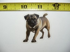 PUG DOG SMALL STICKER DECAL PET COLORFUL BEST FRIEND FUNNY