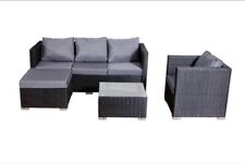 5 Seater Rattan Furniture Set Lounge Corner Sofa Table w/ Cushions Cover Garden