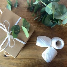 30m x3 Pure White Raffia Paper