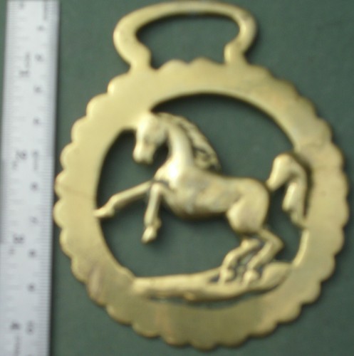 Cast horse brass rearing or - rearing,