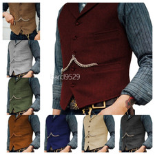 Mens Tweed Waistcoat Vest