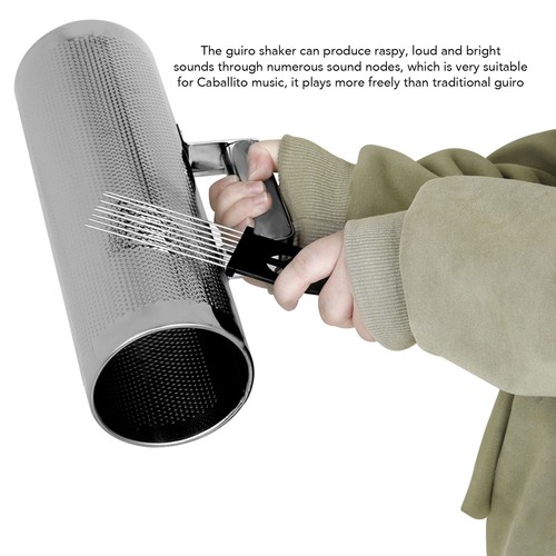 Metal guiro shaker with - metal,