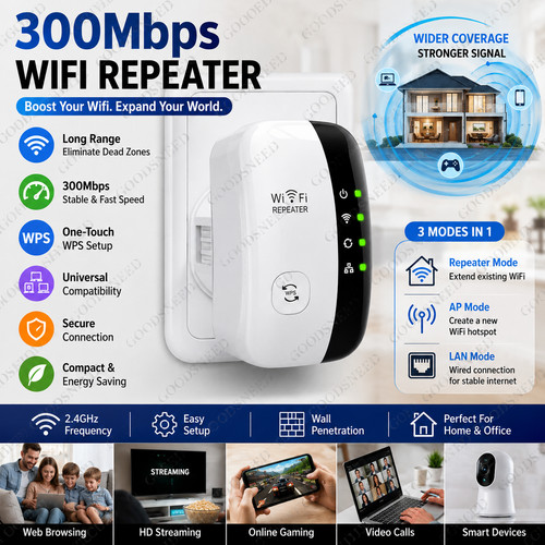 Wifi repeater 300mbps - 300mbps, wireless