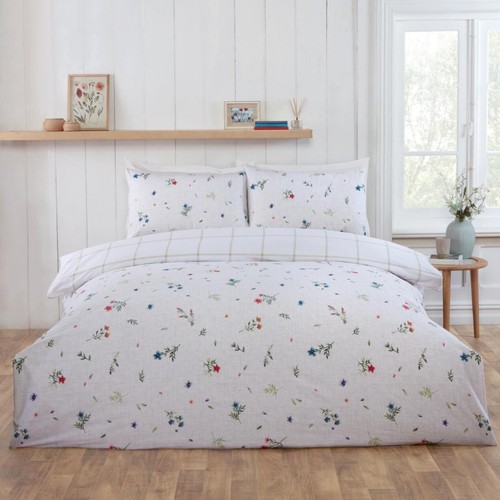 Floral flannelette duvet - flannelette,