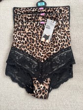 M&S 3 pack animal print lace