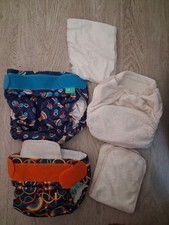 Totsbots Reusable Nappy One Size Eco Nappies Vehicles Green Jack Beanstalk Lined