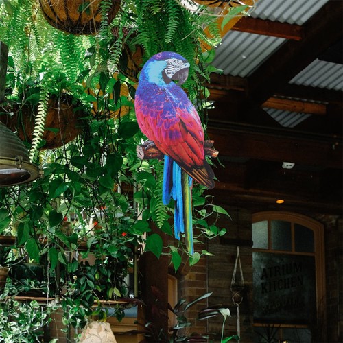 Iron parrot wall art - art, durable