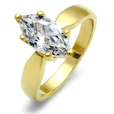 Marquise Gold ring solitaire