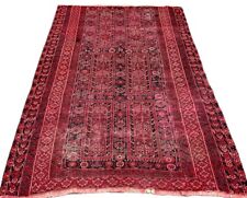 A FINE OLD HANDMADE TRADITIONAL AFGHAN ORIENTAL WOOL ON COTTON RUG(218 x 147cm)*