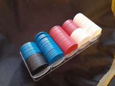 POKER CHIPS IN CLEAR SEE THRU TRAY