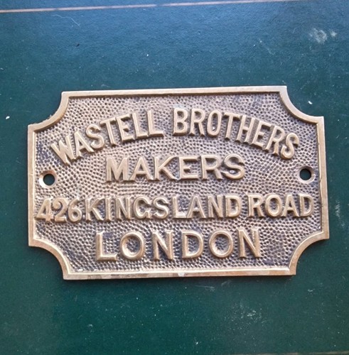 Antique safe plaque wastell - plaque,