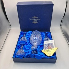Royal Doulton Webb Corbett Wine Decanter Glasses Georgian Suite Lead Crystal Set