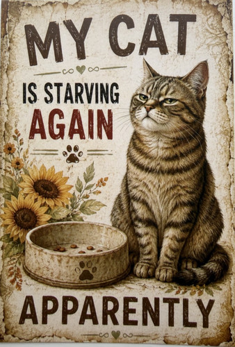 Cat attitude postcard - attitude,