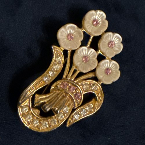Vintage gold tone flower