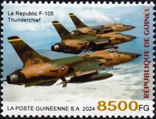 VIETNAM WAR Republic F-105 THUNDERCHIEF Bomber Aircraft Stamp (2024 Guinea)