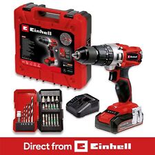 Einhell Cordless Combi Drill 44Nm 18V With Battery 22pc Set PXC TE-CD 18/2 Li-i