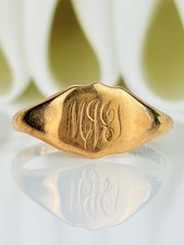Heavy antique 9ct gold - antique,