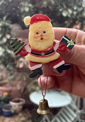 Vintage santa pull string - vintage,
