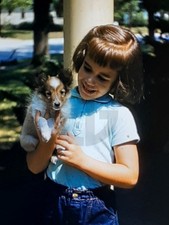 Girl Holding Collie or