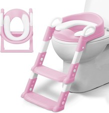 Adjustable Potty Ladder Seat with Steps&Cushion for Toddlers Foldable Box Damage