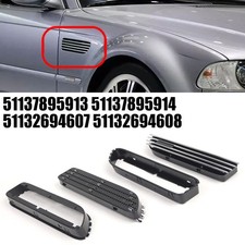 Silver Black Car Fender Grille