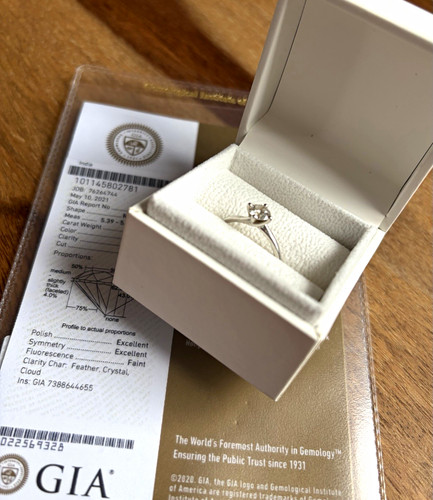 Gia diamond dossier platinum - dossier,