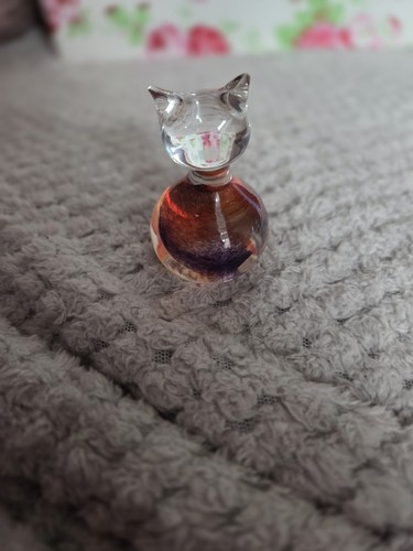 Vintage art glass - art, cat