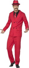 Mens Red Zoot Suit Costume