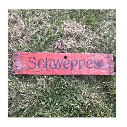 Schweppes wooden advertising - wooden,